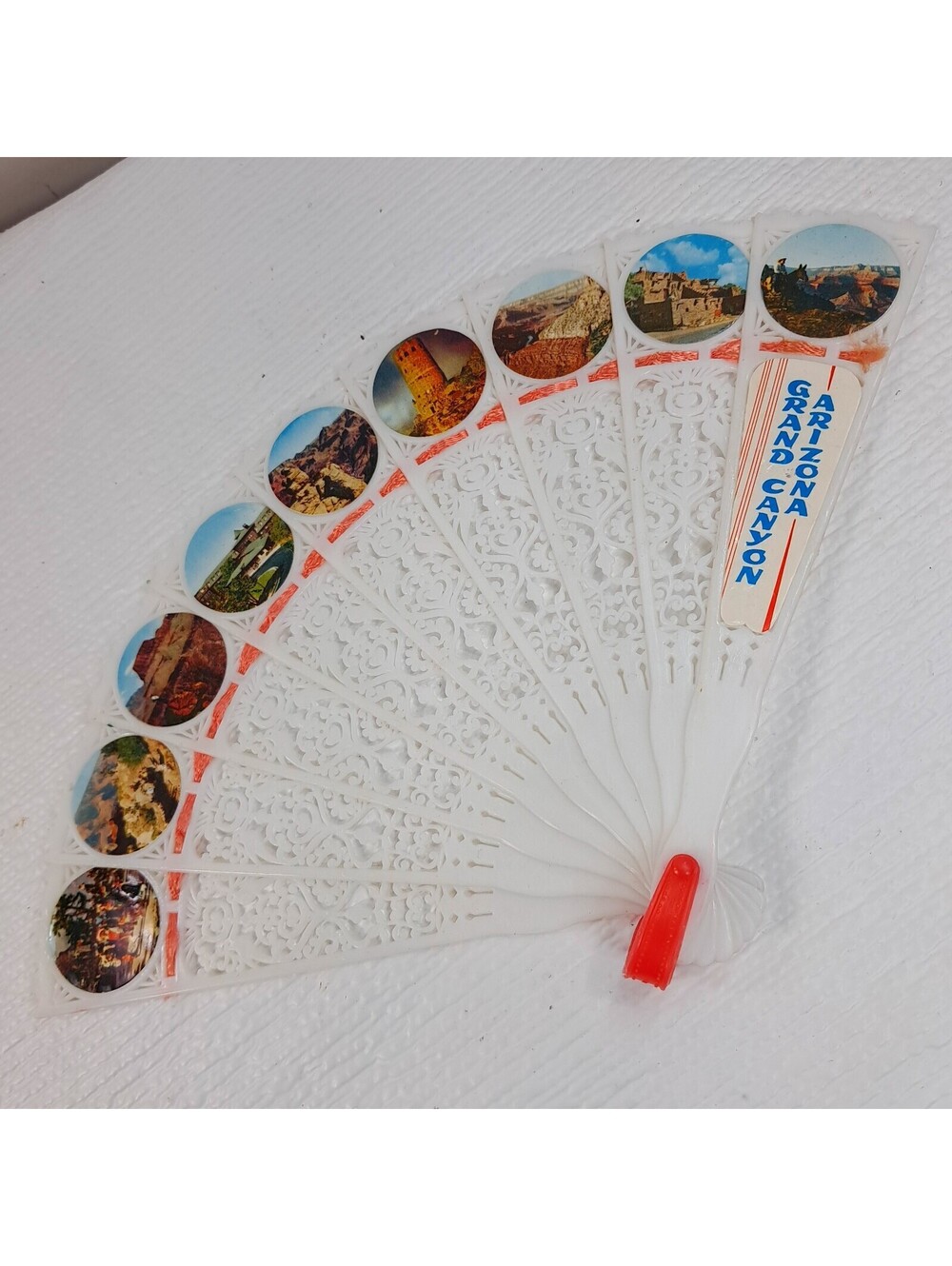 Vintage Grand Canyon Arizona souvenir fan plastic travel souvenir cowboy park